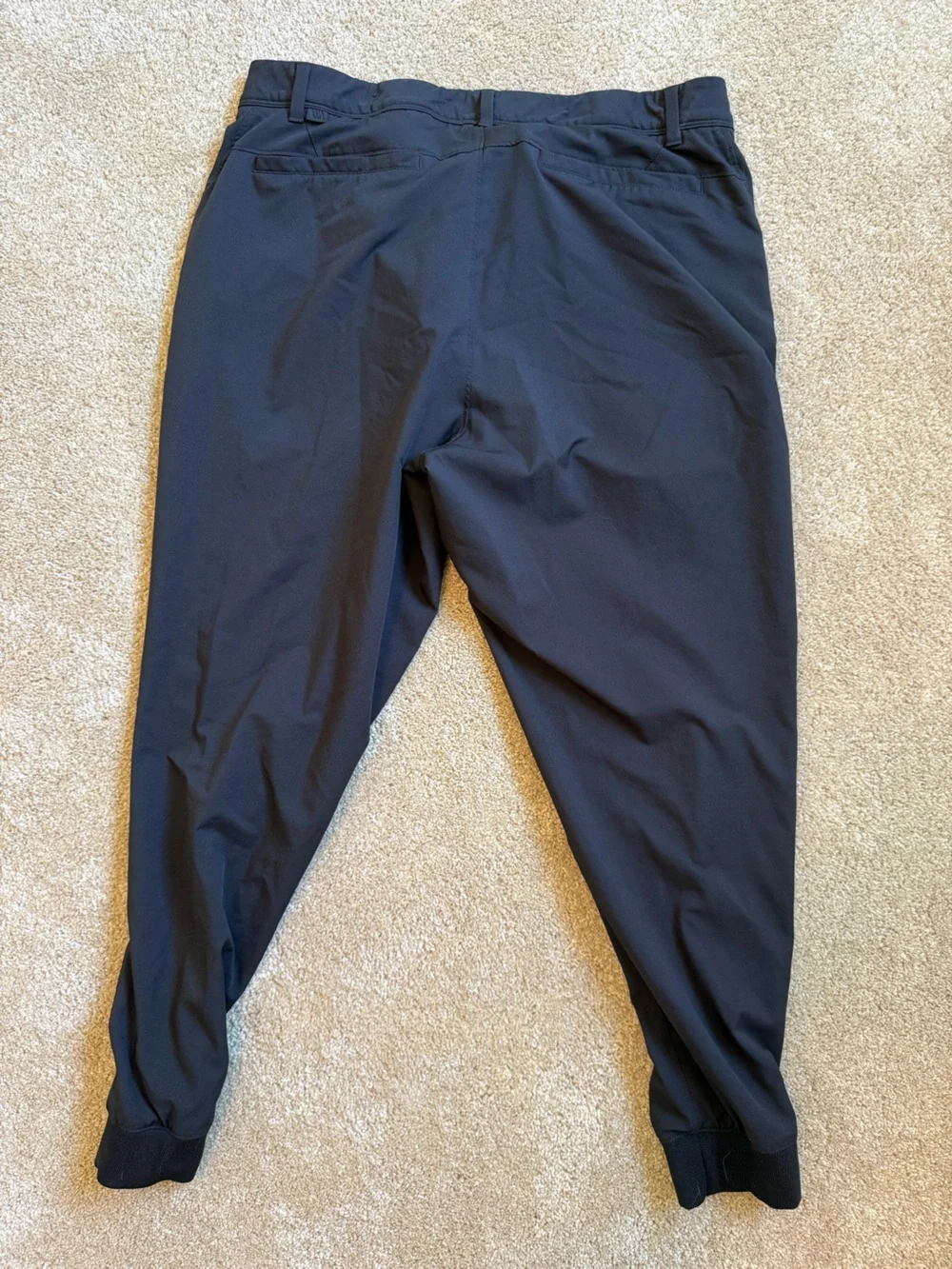 Men's Black Jogger Pants with Elastic Ankles